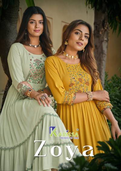 Zoya By Karissa Designer Partywear Flared Kurti Collection